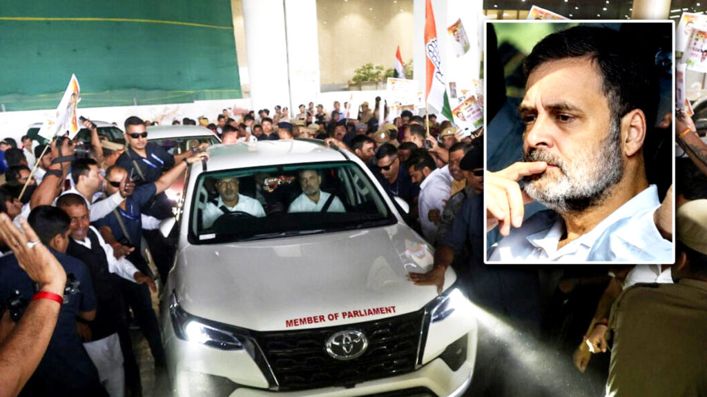 రాహుల్ గాంధీ కాన్వాయ్ కి ప్రమాదం..!